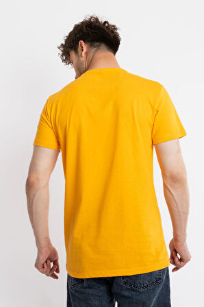 Adam Boxes O-Yaka Baskılı T-shirt Anillo - Koyu Sarı