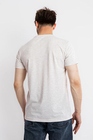 Adam Boxes O-Yaka Cepli T-shirt Bolsillo - Kahve Melanj