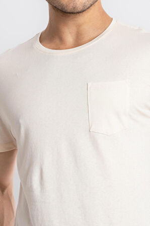 Adam Boxes O-Yaka Cepli T-shirt Bolsillo - Ham Pamuk