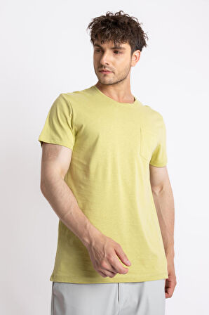 Adam Boxes O-Yaka Cepli T-shirt Bolsillo - Açık Haki