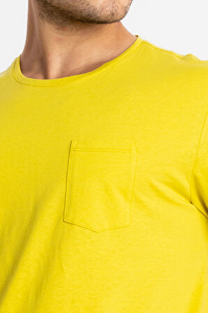 Adam Boxes O-Yaka Cepli T-shirt Bolsillo - Zeytin Yeşili