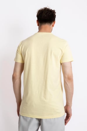 Adam Boxes O-Yaka Cepli T-shirt Bolsillo - Açık Sarı
