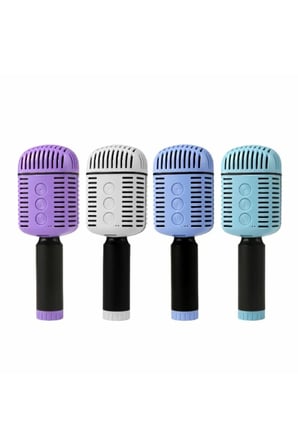 2 Adet Kablosuz Hoparlörlü Karaoke Mikrofonu – Kablosuz Bağlantı, Taşınabilir Şarjlı El Mic, Akıllı Telefon Uyumlu Parti Eğlencesi