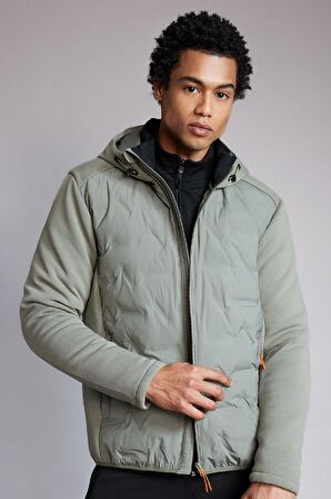 DeFactoFit Rüzgar Geçirmez Mont Slim Fit Dar Kesim Kapüşonlu Fermuarlı Cepli B2301AX24SPKH457