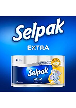 Selpak Extra Yağ Emici 8'li Kağıt Havlu