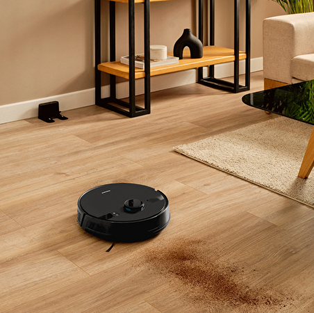 Homend Alex Laser 1291H Moplu ve Haritalamalı Akıllı Robot Süpürge Siyah