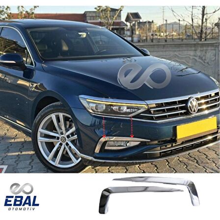 Vw Passat B8.5 Krom Sis Farı Çerçevesi 2 Prç. 2019 Üzeri P.Çelik