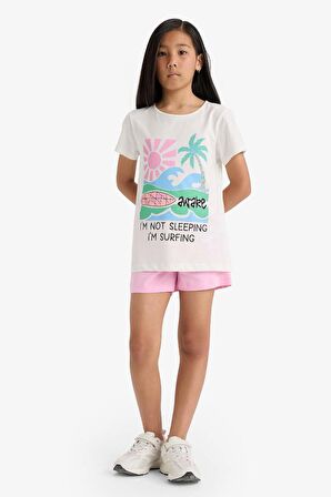 Kız Çocuk Regular Fit Baskılı 2'li Pijama Takımı