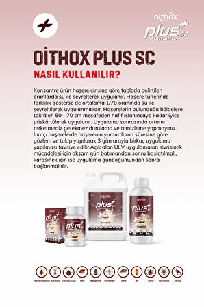 Oithox Plus Sc 1000 ML böcek,bit,pire,kene,hamamböceği, akrep,örümcek,sivrisinek,karasinek İlacı