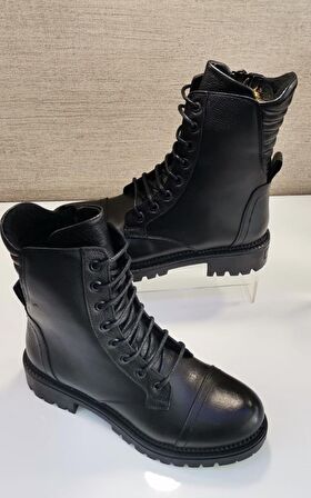 Cblack 52682 Deri Bot Sıyah