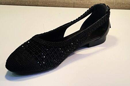 Swellsoft 230 Kadın Makrome Örgü Taşlı Babet