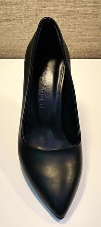 New Angel 721 Kadın Siyah Kadeh Ökçe Stiletto
