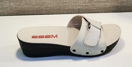 Esem 0314 Z 000 Kadın Cırtlı Ortopedik Terlik Bej