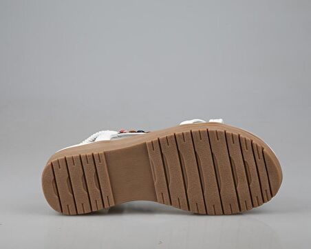 Guja 24y120-2 Kadın Taşlı Comfort Sandalet Beyaz