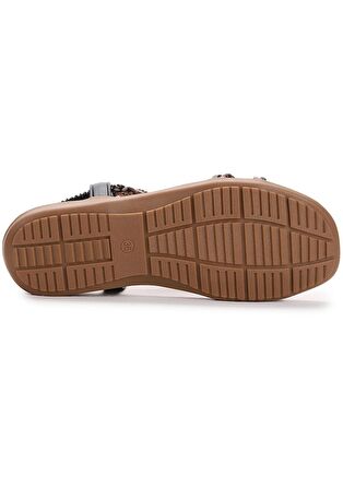 Guja 24y150-38 Kadın Taşlı Comfort Sandalet Siyah