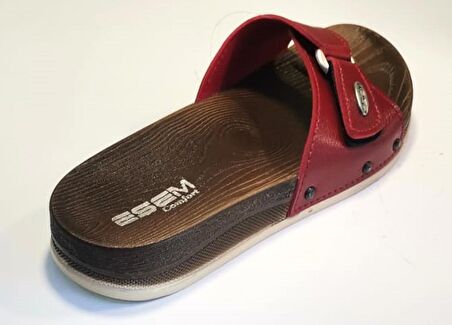 Esem 0309 Z 0003 Kadın Ortopedik Günlük Terlik Kırmızı