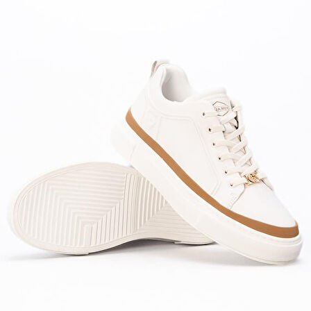 Guja 24k592 Erkek Deri Sneaker Ayakkabı Beyaz