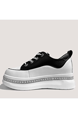 Guja 24k308-1 Kadın Taşlı Sneaker Ayakkabı Siyah