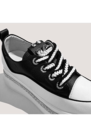 Guja 24k308-1 Kadın Taşlı Sneaker Ayakkabı Siyah