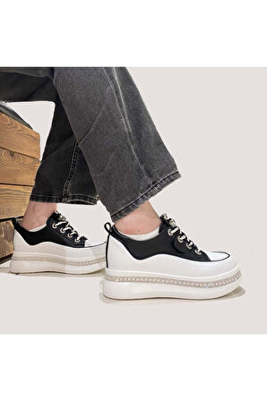 Guja 24k308-1 Kadın Taşlı Sneaker Ayakkabı Siyah