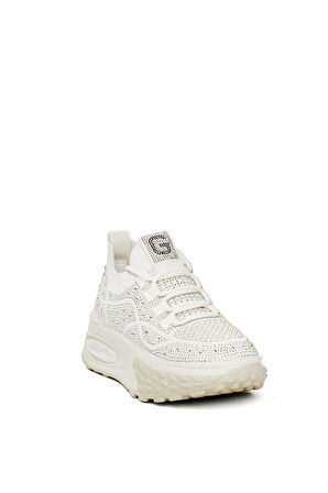 Guja 24k305-4 Kadın Taşlı Sneaker Ayakkabı Bej