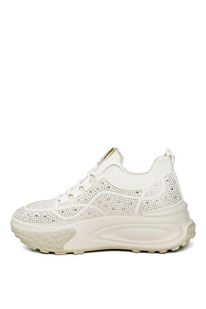 Guja 24k305-4 Kadın Taşlı Sneaker Ayakkabı Bej