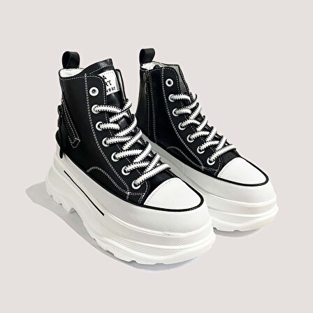 Guja 24k345-4 Kadın Casual Fermuarlı Bot Siyah