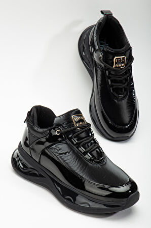 White Line Hayal07 Kadın Paraşüt Kumaş Sneaker Ayakkabı Siyah