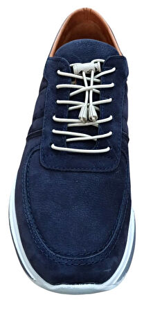 R&yıl 2926 Erkek Hakiki Deri Casual Poli Taban Ayakkabı Nubuk Lacivert