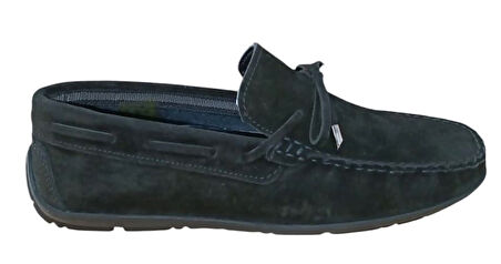 Castle Black 42705 Erkek Hakiki Deri Loafer Ayakkabı Nubuk Siyah