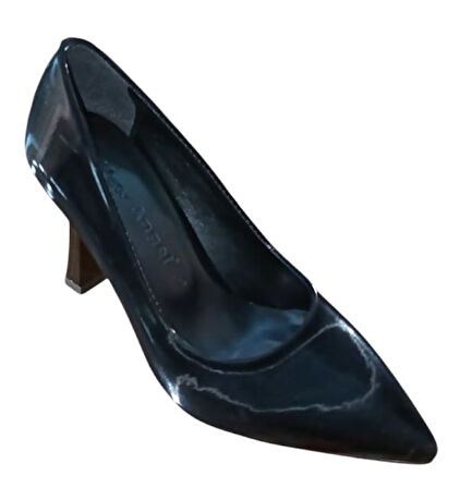 New Angel 820 Kadın Kadeh Ökçeli Stiletto Siyah