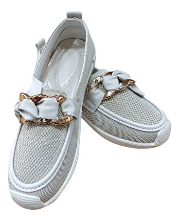 Swell Soft 45-57 Kadın Zincirli Triko Kapalı Günlük Babet Bej