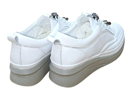 Modessa 121 Kadın Hakiki Deri Casual Comfort Ayakkabı Beyaz