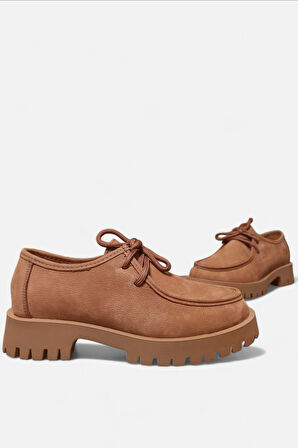 Divadonna 2847 Kadın Hakiki Deri Sisley Model Casual Ayakkabı Taba Nubuk