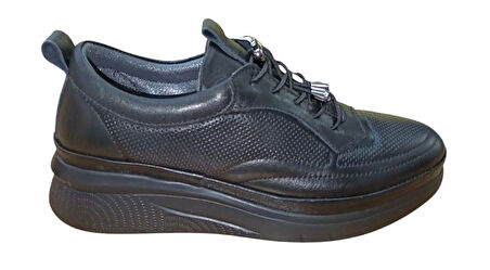 Modessa 121 Kadın Hakiki Deri Casual Comfort Ayakkabı Siyah