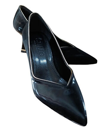 Stillo 508 Kadın Kadeh Ökçe Kapalı Stiletto Siyah