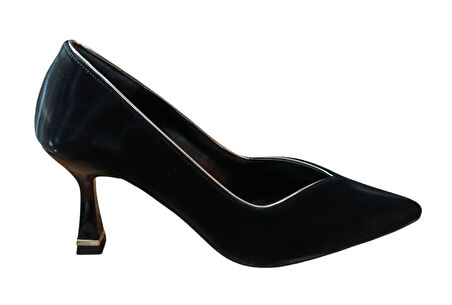 Stillo 508 Kadın Kadeh Ökçe Kapalı Stiletto Siyah