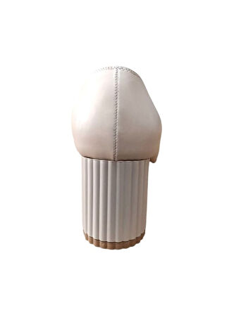 Stillo 670 Kadın Tokalı Kalın Topuklu Casual Ayakkabı Bej