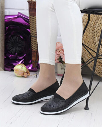 Sedef 700 Anne Günlük Comfort Ayakkabı Siyah