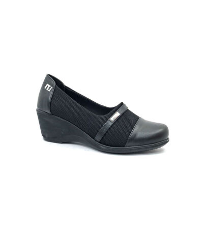 Norfix 021 Kadın Dolgu Topuklu Comfort Ayakkabı Siyah