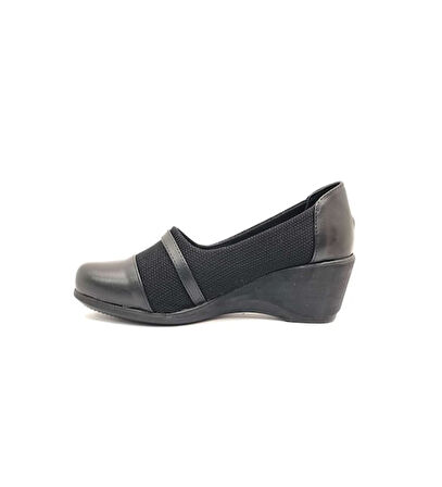 Norfix 021 Kadın Dolgu Topuklu Comfort Ayakkabı Siyah