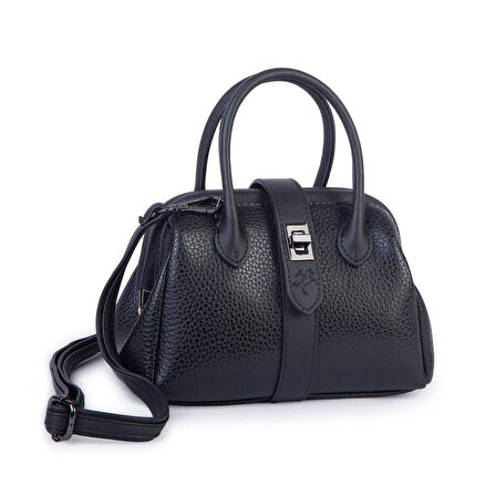 Nas 1426 Kadın Mini Boy Klipsli El Ve Postacı Çantası (20*13 Cm) Siyah