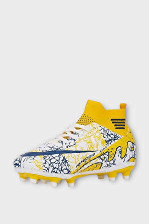 La Liga K565 Genç Çoraplı Çim Saha Kramponu Beyaz - Lacivert