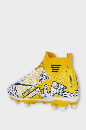 La Liga K565 Genç Çoraplı Çim Saha Kramponu Beyaz - Lacivert