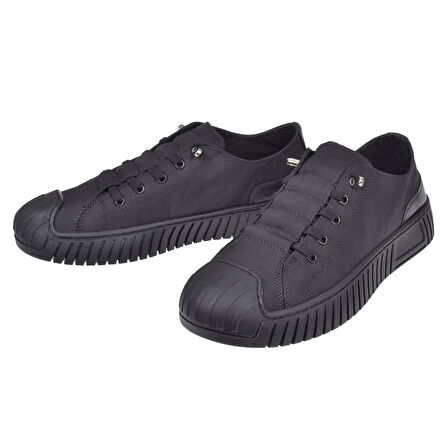 Miz Mooz 30131 Kadın Lastikli Paraşüt Kumaş Sneaker Ayakkabı Siyah