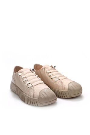 Miz Mooz 30131 Kadın Lastikli Paraşüt Kumaş Sneaker Ayakkabı Bej