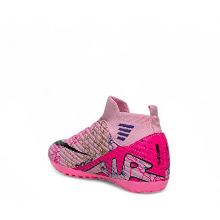 La Liga H565 Genç Çoraplı Halı Saha Ayakkabısı Pembe - Mor