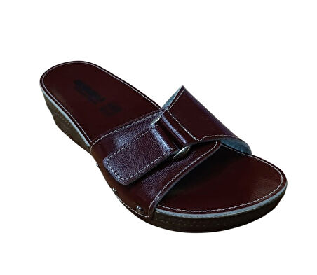 Esem 0314 Z 000 Kadın Cırtlı Ortopedik Terlik Bordo