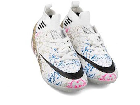 La Liga H565 Genç Çoraplı Halı Saha Ayakkabısı Beyaz - Altın