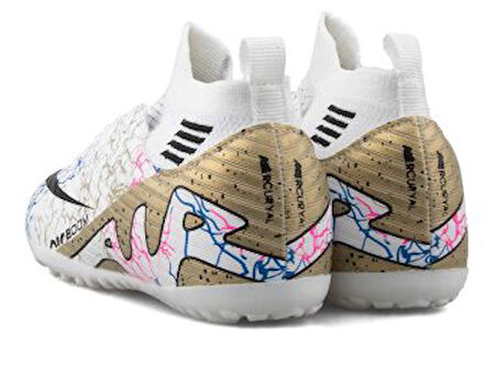 La Liga H565 Genç Çoraplı Halı Saha Ayakkabısı Beyaz - Altın